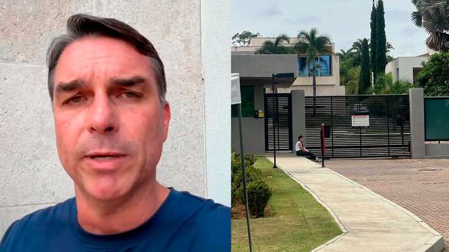 Condomínio de Flávio vira foco de atenção diante de possível fuga; comboio do senador teria deixado local