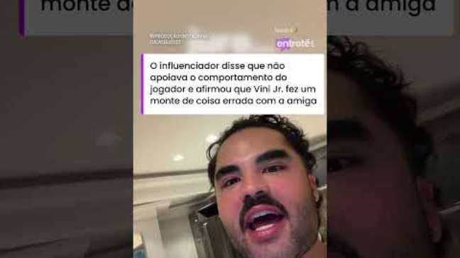 Lucas Guedez se revolta com Vini Jr. e o chama de babaca: "Aprontou com minha amiga" #shorts
