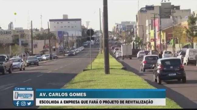 Definida a empresa que fará projeto de revitalização da Avenida Carlos Gomes em Cascavel