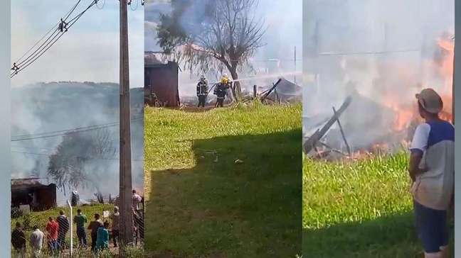 Duas casas são atingidas por incêndio no Distrito de Rio do Salto em Cascavel