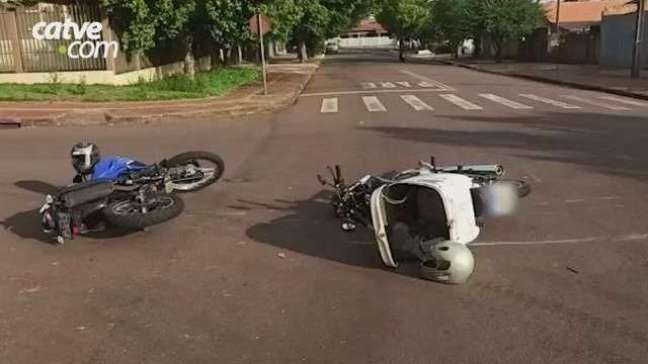 Motociclista se machuca em batida na Vila Pioneira em Toledo
